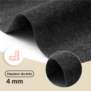 Gazon Synthétique Vera Anthracite 4 mm