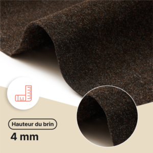 Gazon Synthétique Vera Marron 4 mm