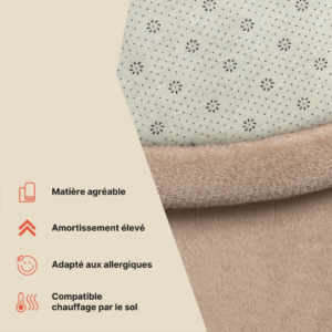 Tapis Enfant Fluffin Rond Beige
