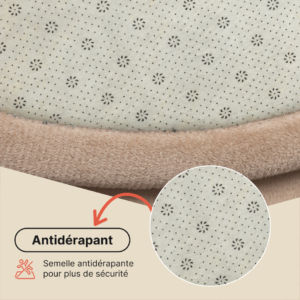 Tapis Enfant Fluffin Rond Beige