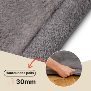 Tapis Enfant Fluffin Gris Foncé