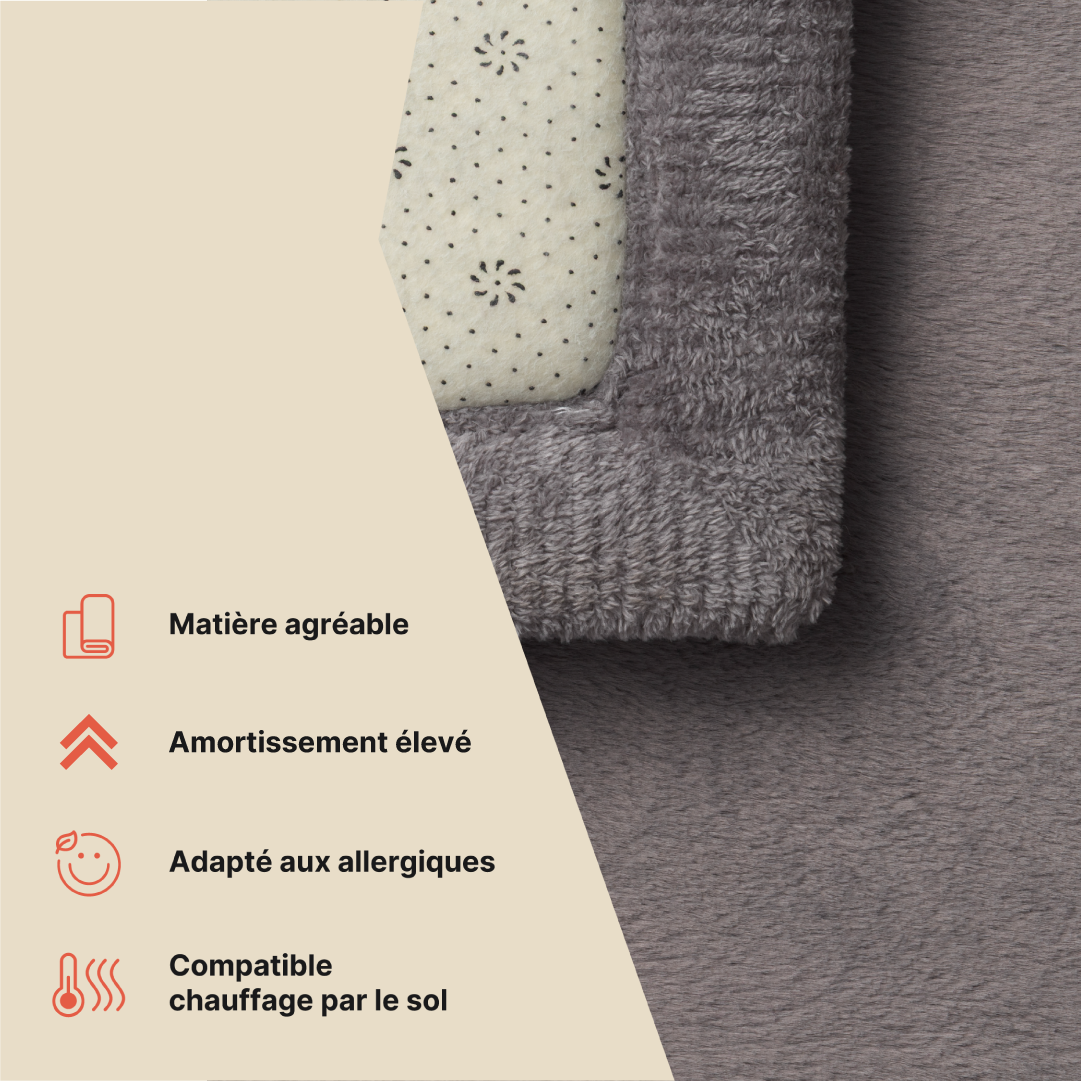 Tapis Enfant Fluffin Gris Foncé