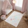 Tapis Kids Enfant Multicolore Girafe Espace Antidérapant