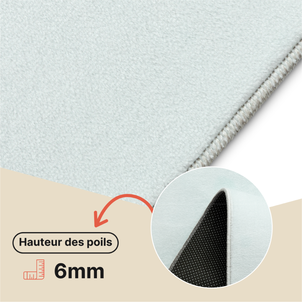 Tapis Kids Enfant Multicolore Lapin Montgolfière Antidérapant