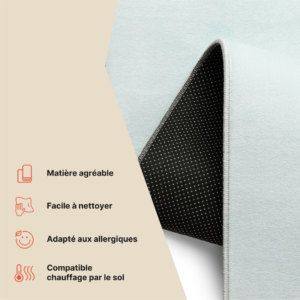 Tapis Kids Enfant Multicolore Lapin Montgolfière Antidérapant