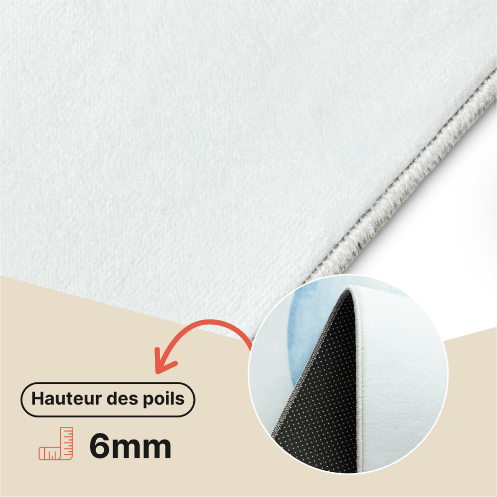 Tapis Kids Enfant Multicolore Ours Ballons Antidérapant
