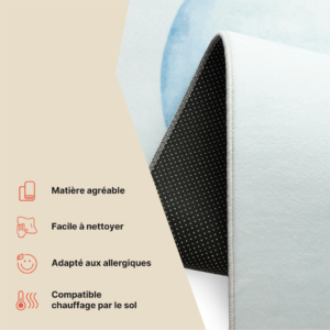 Tapis Kids Enfant Multicolore Ours Ballons Antidérapant