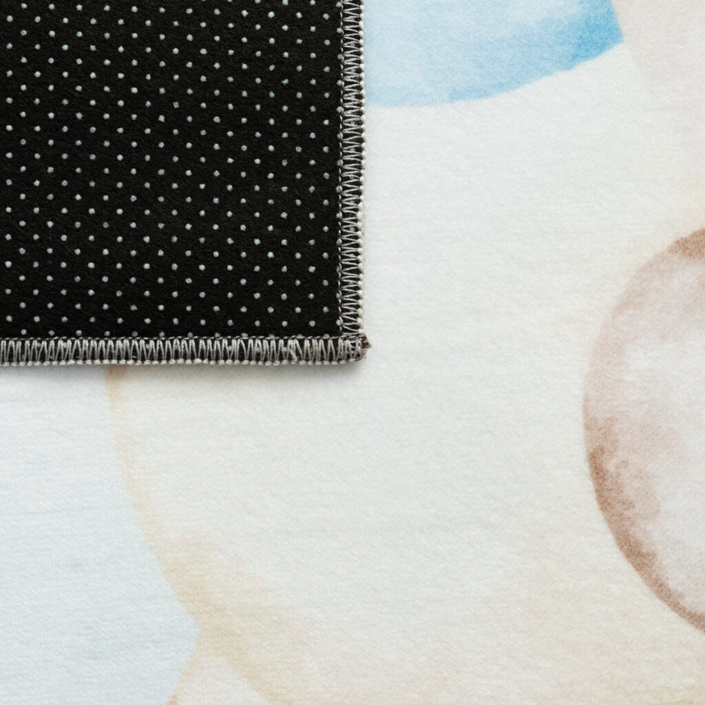 Tapis Kids Enfant Multicolore Ours Lune Antidérapant