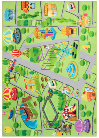 Tapis Kids Enfant Multicolore Fête Foraine Antidérapant