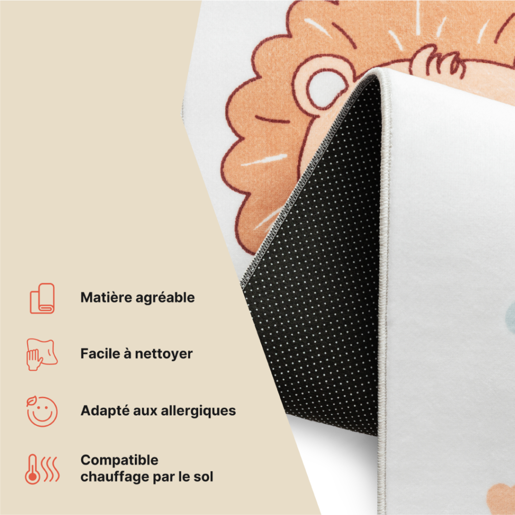 Tapis Kids Enfant Multicolore Jeu de Marelle Antidérapant