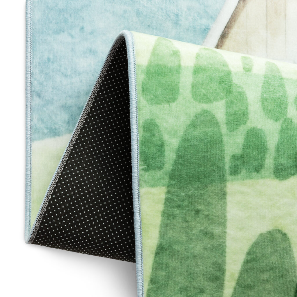 Tapis Kids Enfant Multicolore Ferme Joyeuse Antidérapant