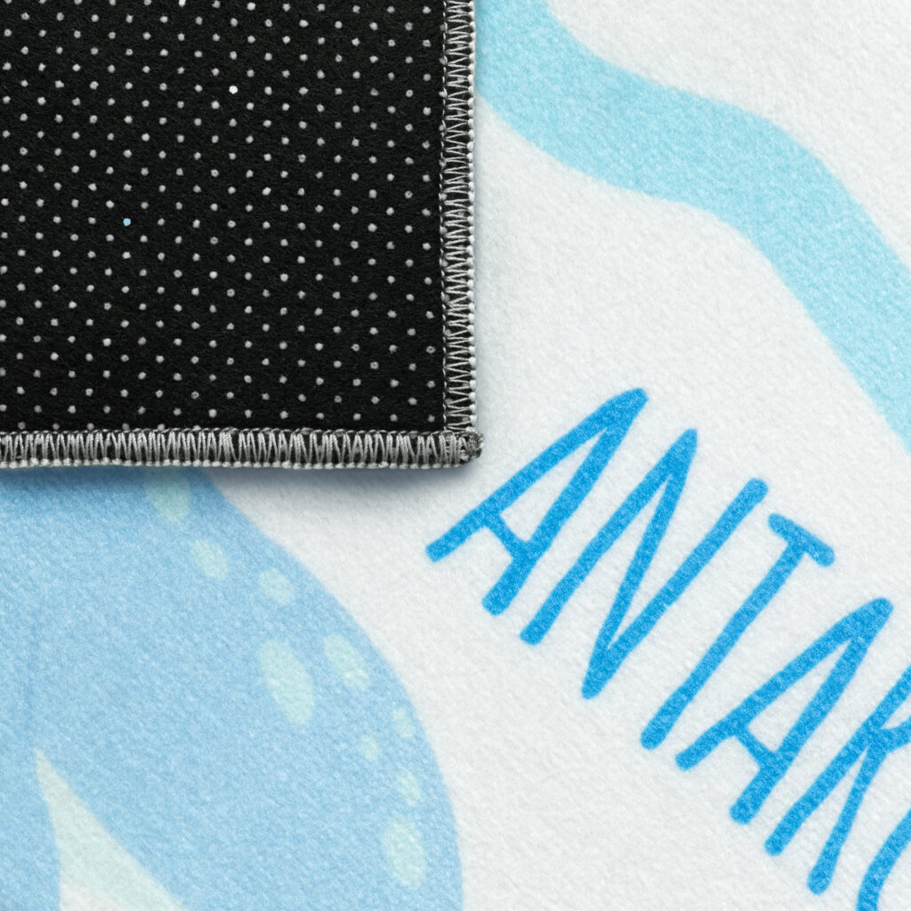 Tapis Kids Enfant Multicolore Carte du Monde Animaux Antidérapant