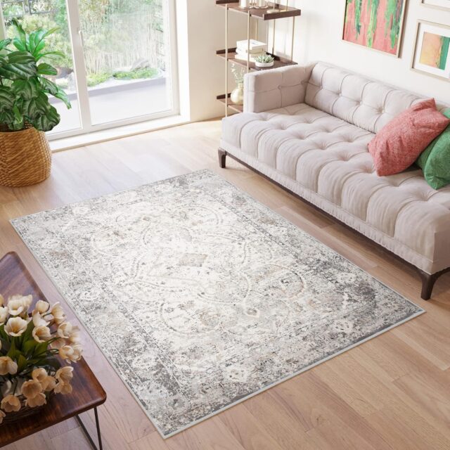 Tapis Valley Gris Ornamental Vintage