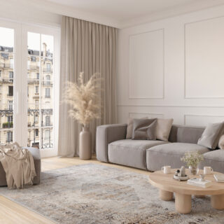 Tapis Valley Gris Roux Vintage Ornamental