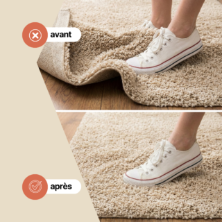 Patin anti-dérapant pour tapis (Lot de 8)