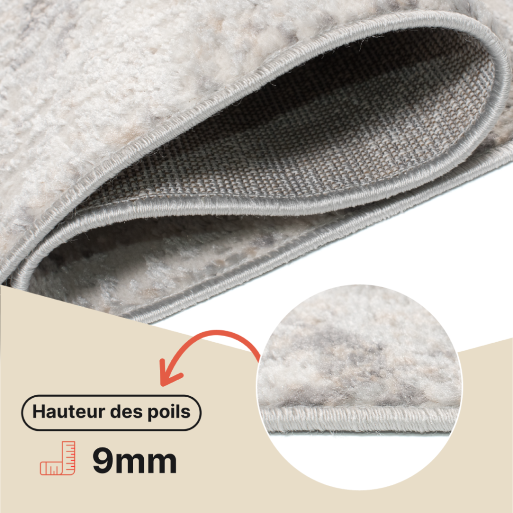 Tapis Valley Gris Beige Abstrait Verre