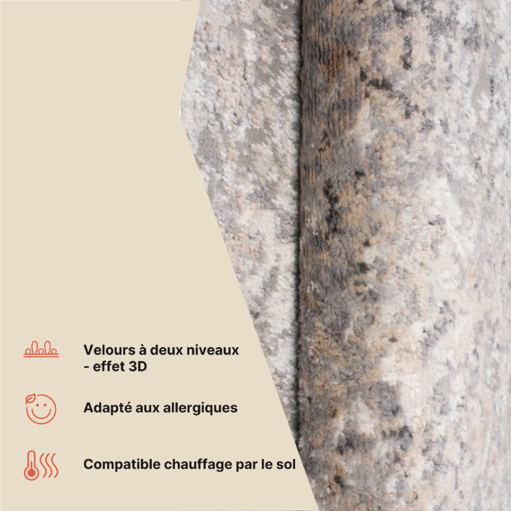 Tapis Valley Gris Foncé Abstrait Lignes