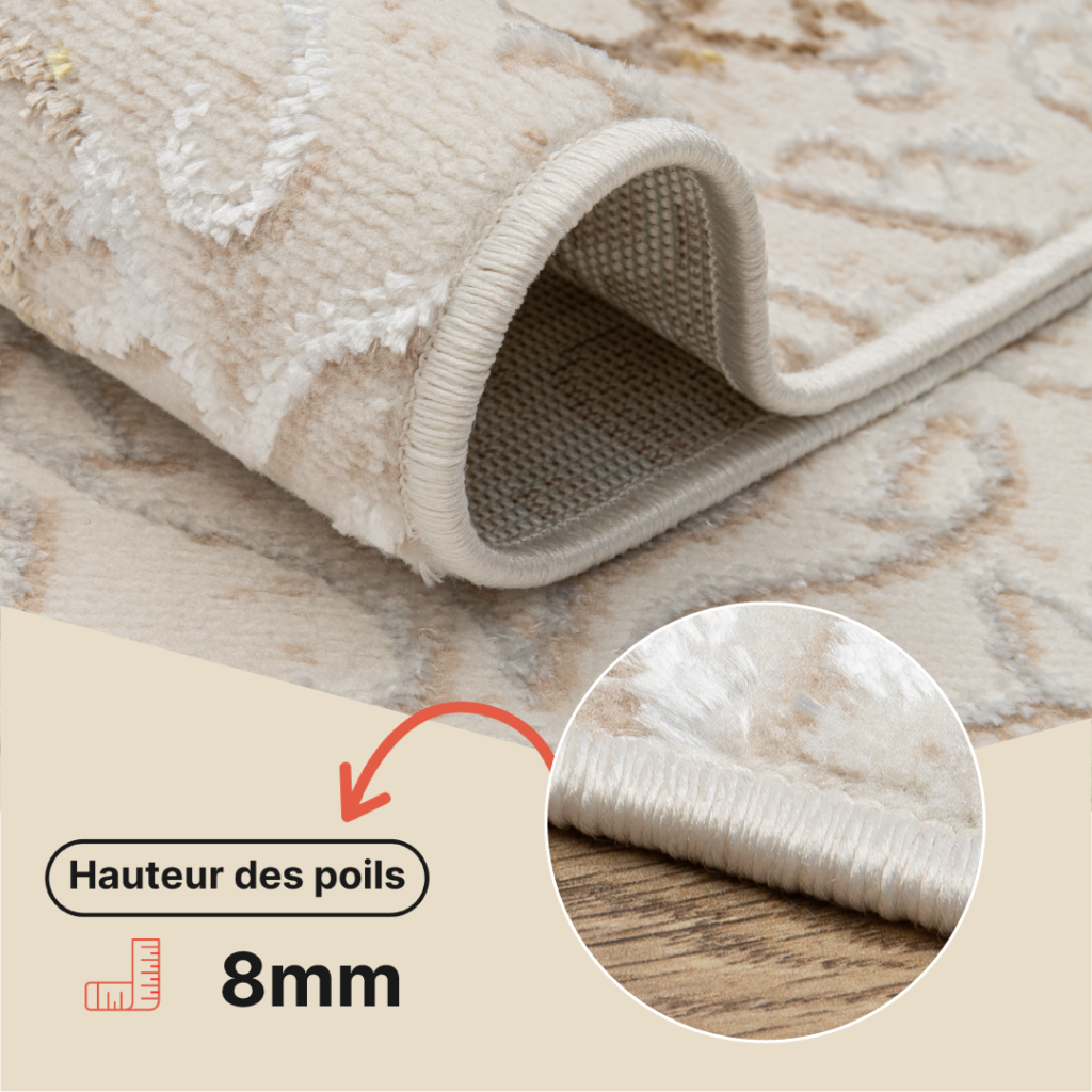 Tapis Ares Crème Marron Ornamental Vintage