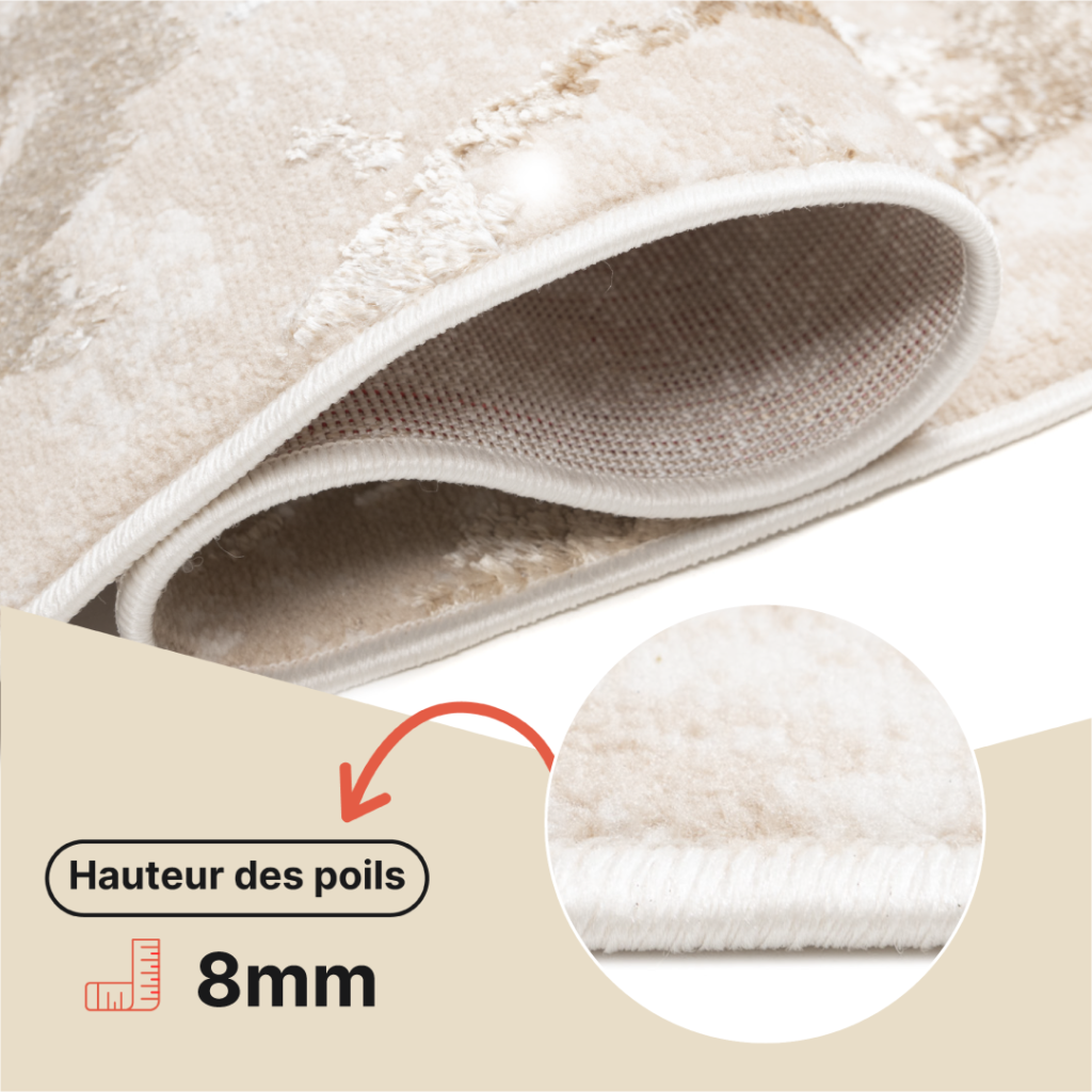 Tapis de couloir Crystal Beige Marron Abstrait