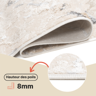 Tapis de Couloir Crystal Beige Gris Moderne