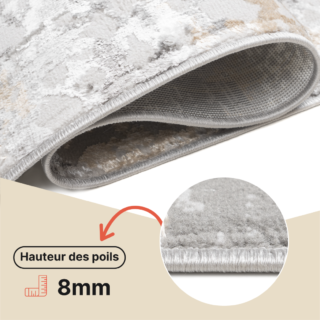 Tapis de couloir Crystal Gris Foncé Rétro