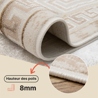 Tapis Ares Beige Bordure Abstrait