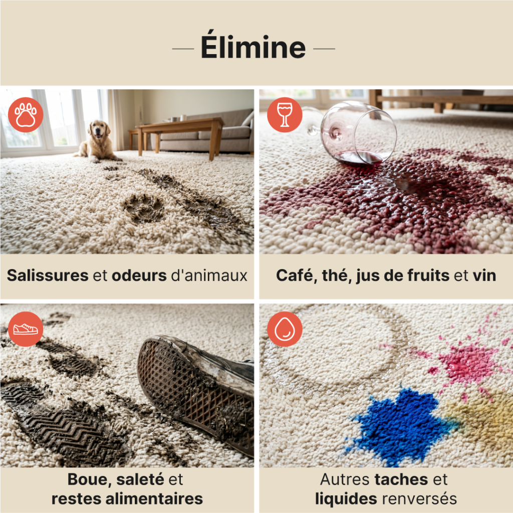 Nettoyant universel pour tapis et moquettes