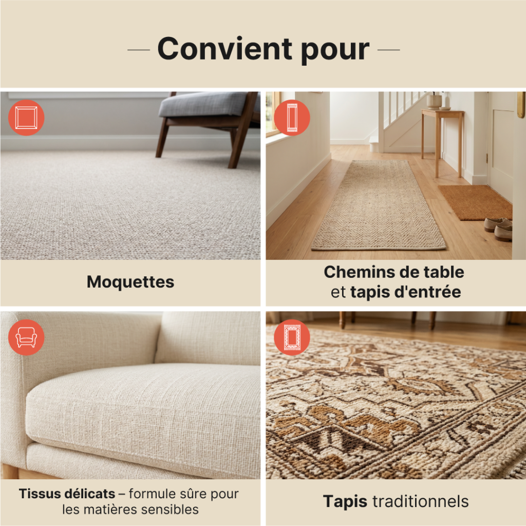 Nettoyant universel pour tapis et moquettes