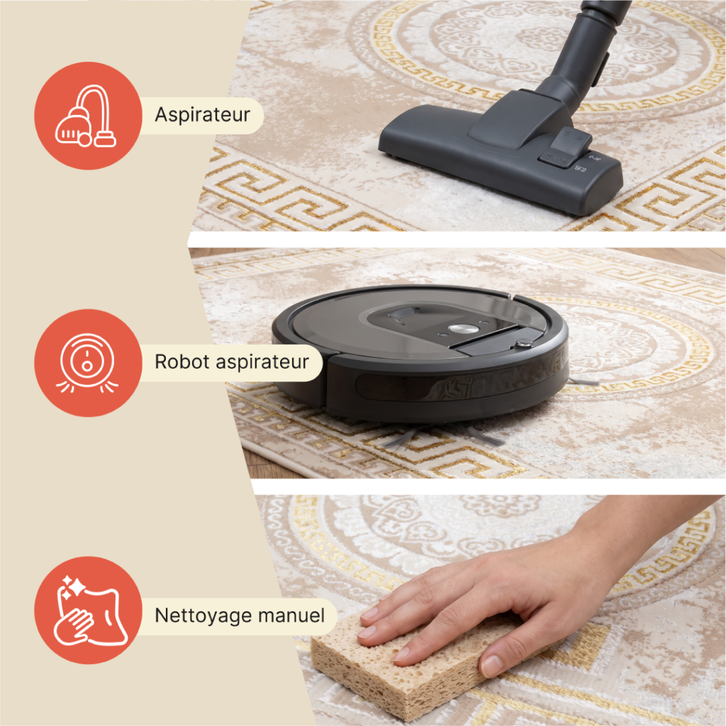 Tapis Ares Or Beige Ornamental Médaillon