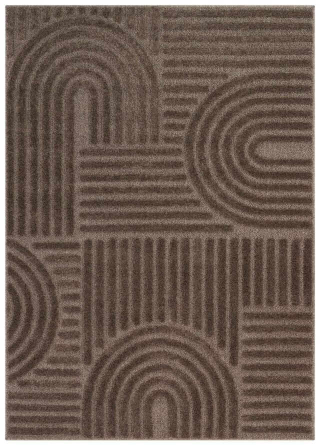 Tapis Linea 3D Taupe Patchwork