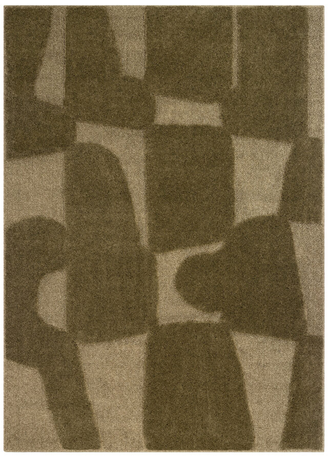 Tapis Relievo 3D Olive Abstrait