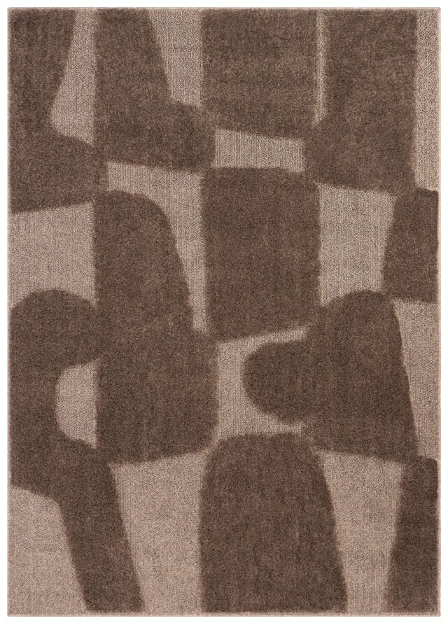 Tapis Relievo 3D Taupe Abstrait