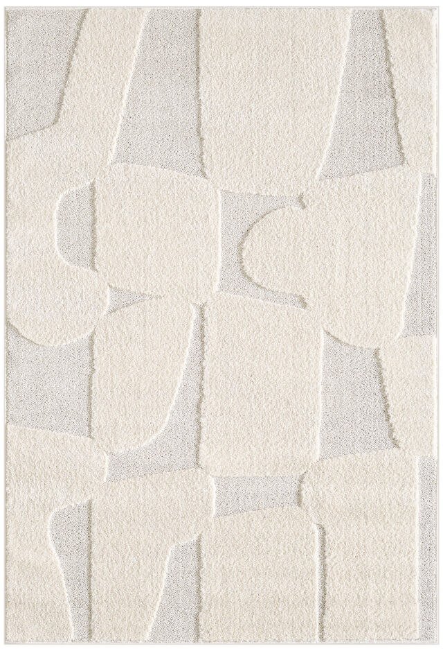 Tapis Relievo 3D Crème Abstrait