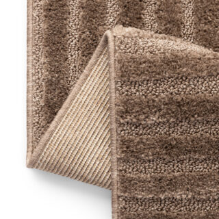 Tapis Relievo 3D Taupe à Rayures