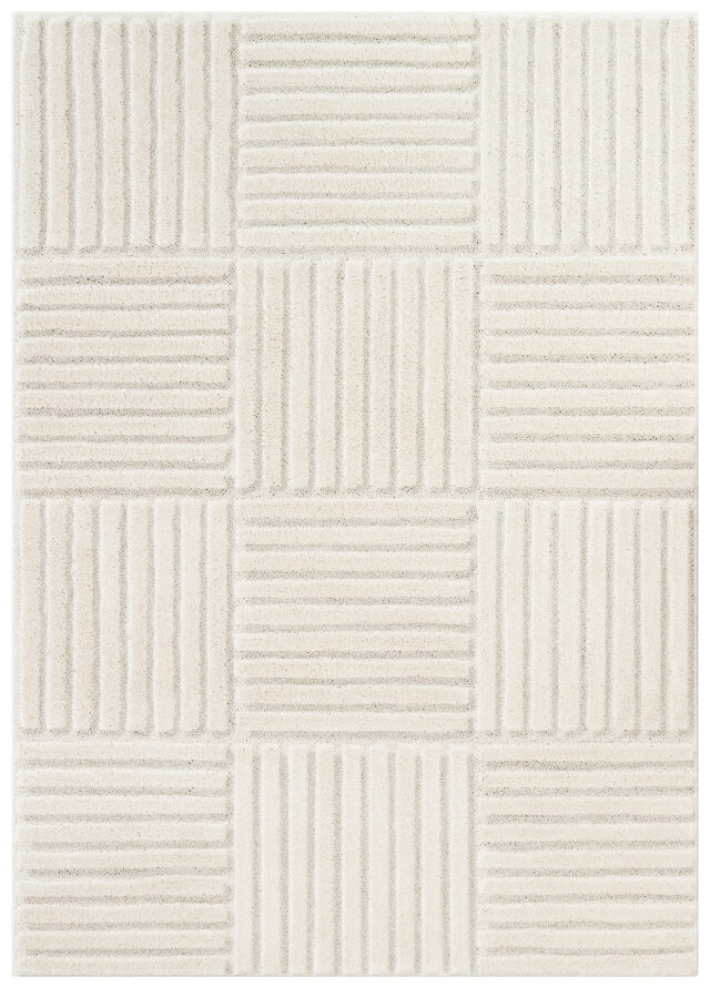 Tapis Relievo 3D Crème à Rayures