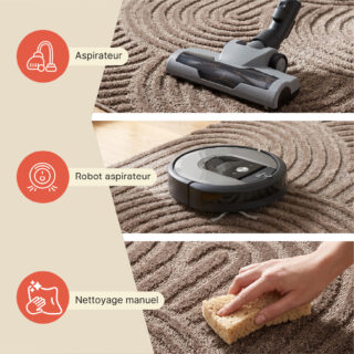 Tapis Linea 3D Taupe Vagues