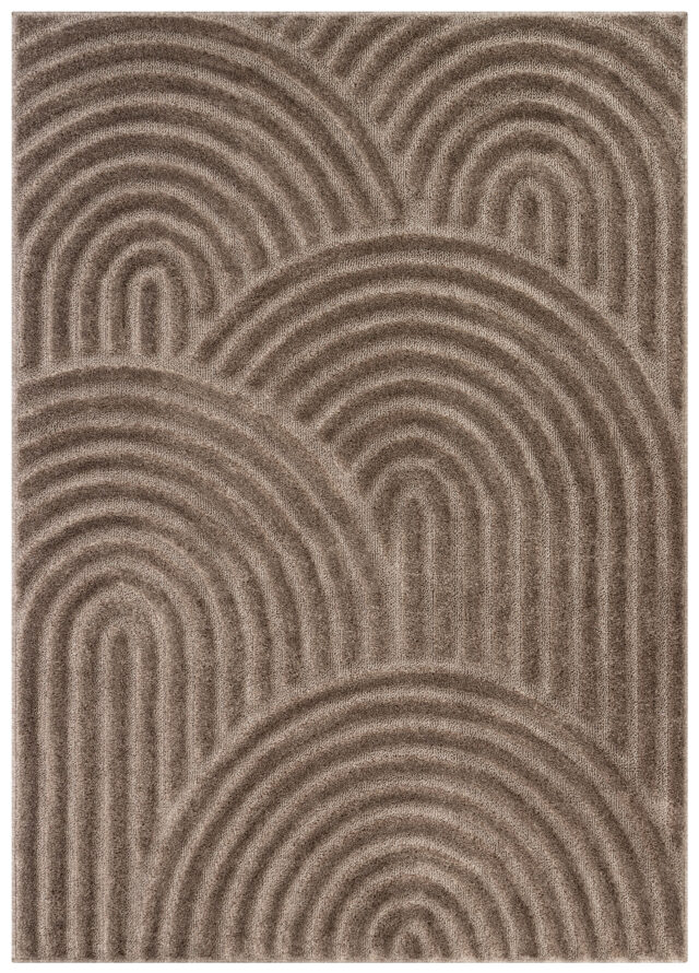 Tapis Linea 3D Taupe Vagues