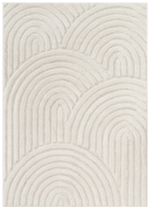 Tapis Linea 3D Crème Vagues