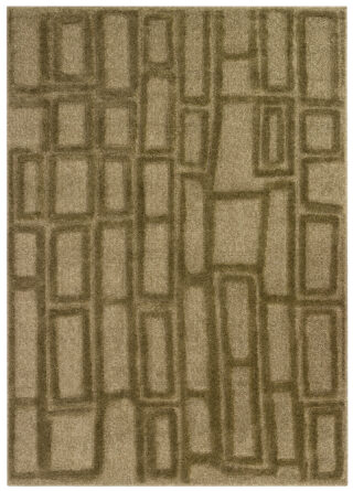 Tapis Relievo 3D Olive Géométrique