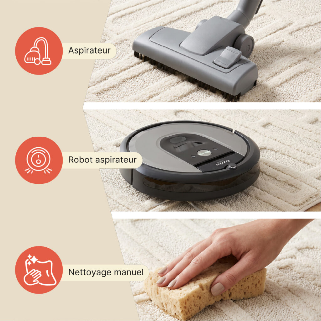Tapis Relievo 3D Crème Géométrique