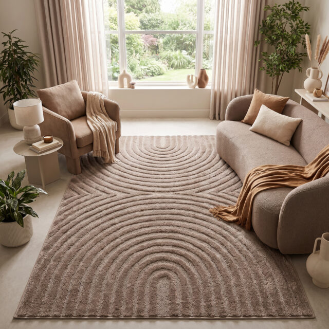 Tapis Linea 3D Taupe Arches