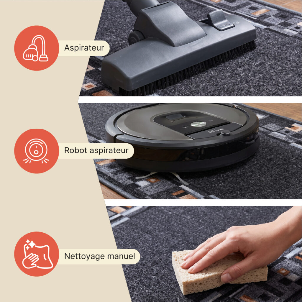 Tapis de couloir Antidérapant Graphite Bordure