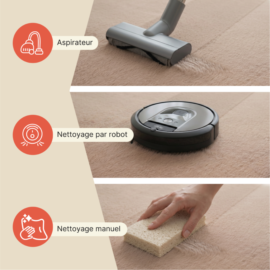 Tapis Lumi Rond Marron Antidérapant