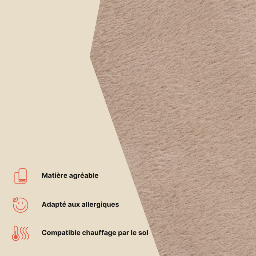 Tapis Lumi Rond Marron Antidérapant