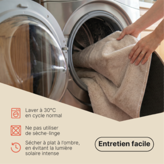 Tapis Lumi Rond Marron Antidérapant